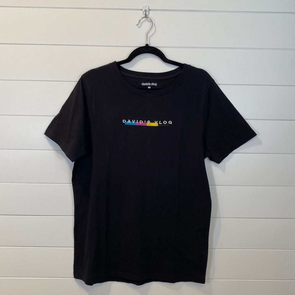 David’s Vlog Black T Shirt